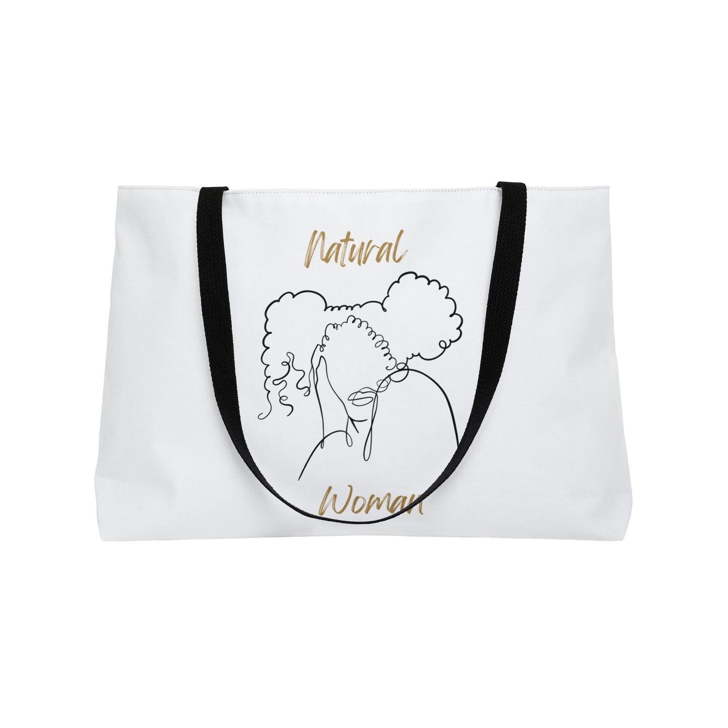 Natural Woman Twin Puffs (BL) Weekender Tote Bag WHITE