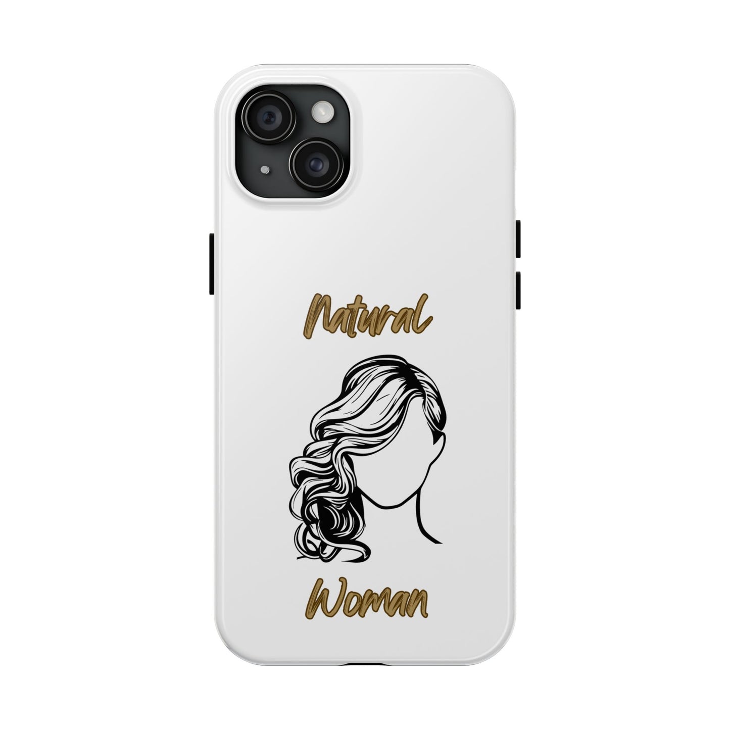 Natural Woman Long Curl (BL)Tough Phone Cases WHITE