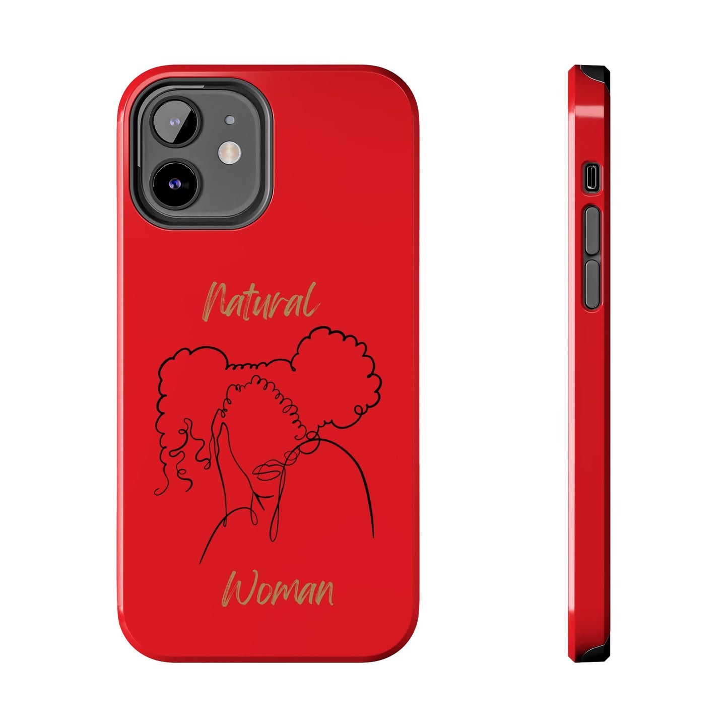Natural Woman Twin Puffs (BL) Tough Phone Case RED