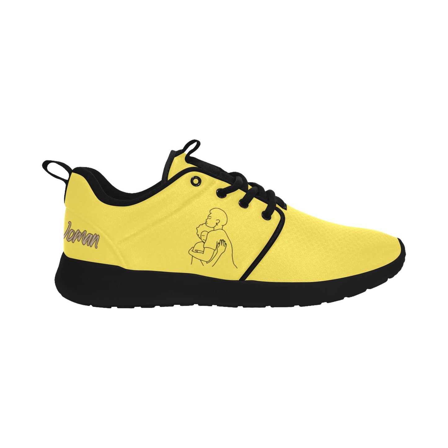 Natural Woman SAFE WITH MOMMA (BL) YELLOW w/ Sole Sneakers