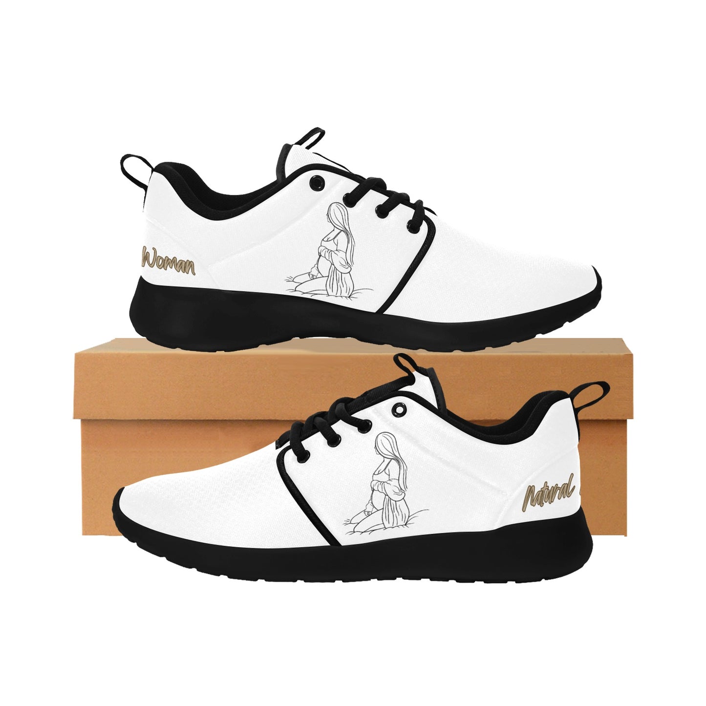 Natural Woman EXPECTING (BL) WHITE w/ Sole Sneakers