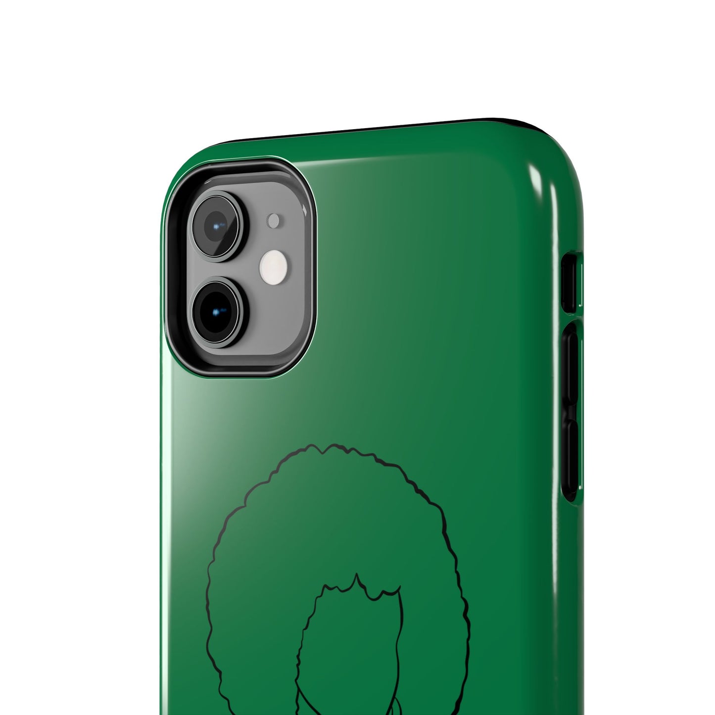 Natural Woman Afro (BL) Tough Phone Case DARK GREEN