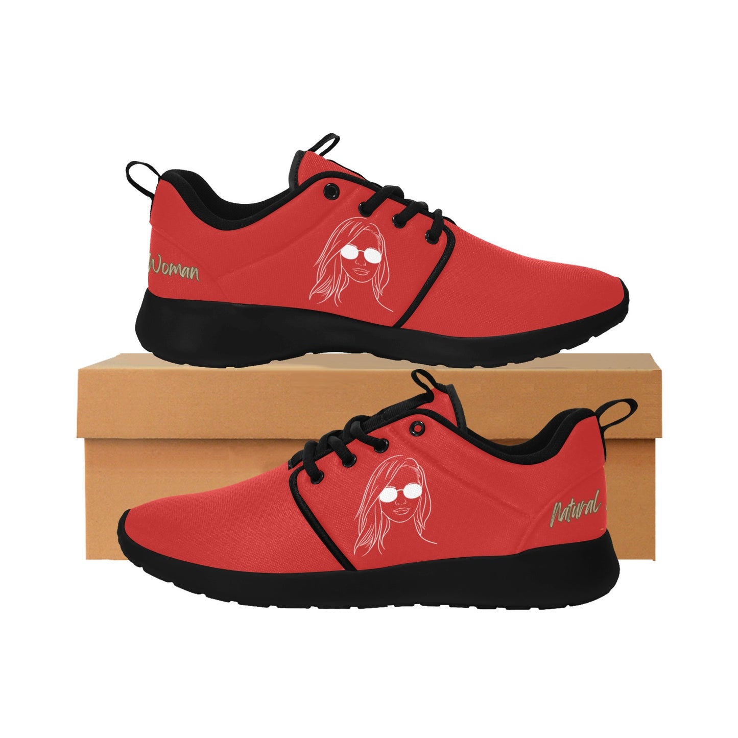 Natural Woman SHADES (WL) RED w/ Black Sole Sneakers