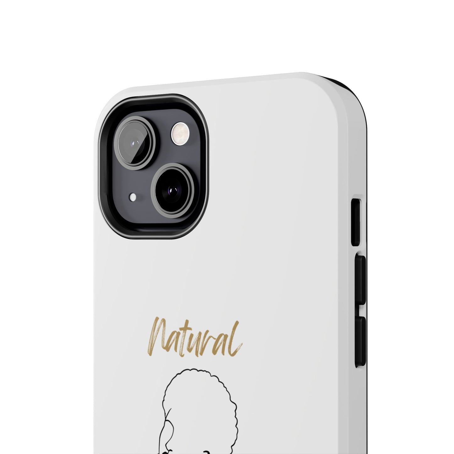 Natural Woman Cute Afro (BL)Tough Phone Cases WHITE