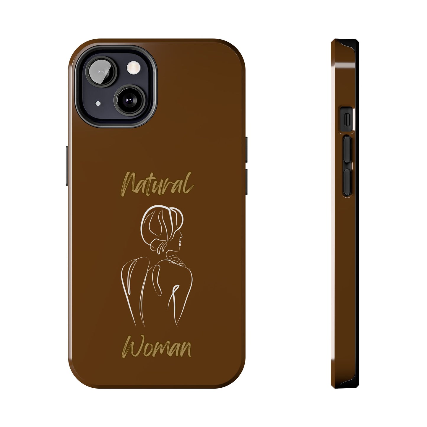 Natural Woman Back (WL)Tough Phone Cases BROWN