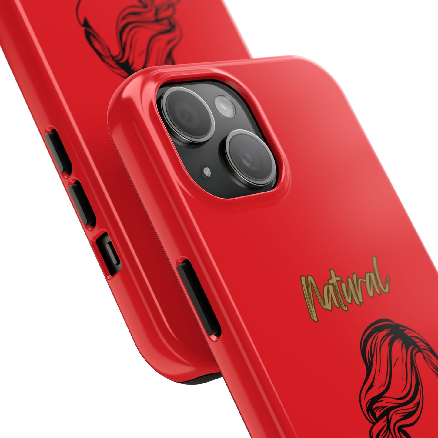 Natural Woman Long Curl (BL)Tough Phone Cases RED