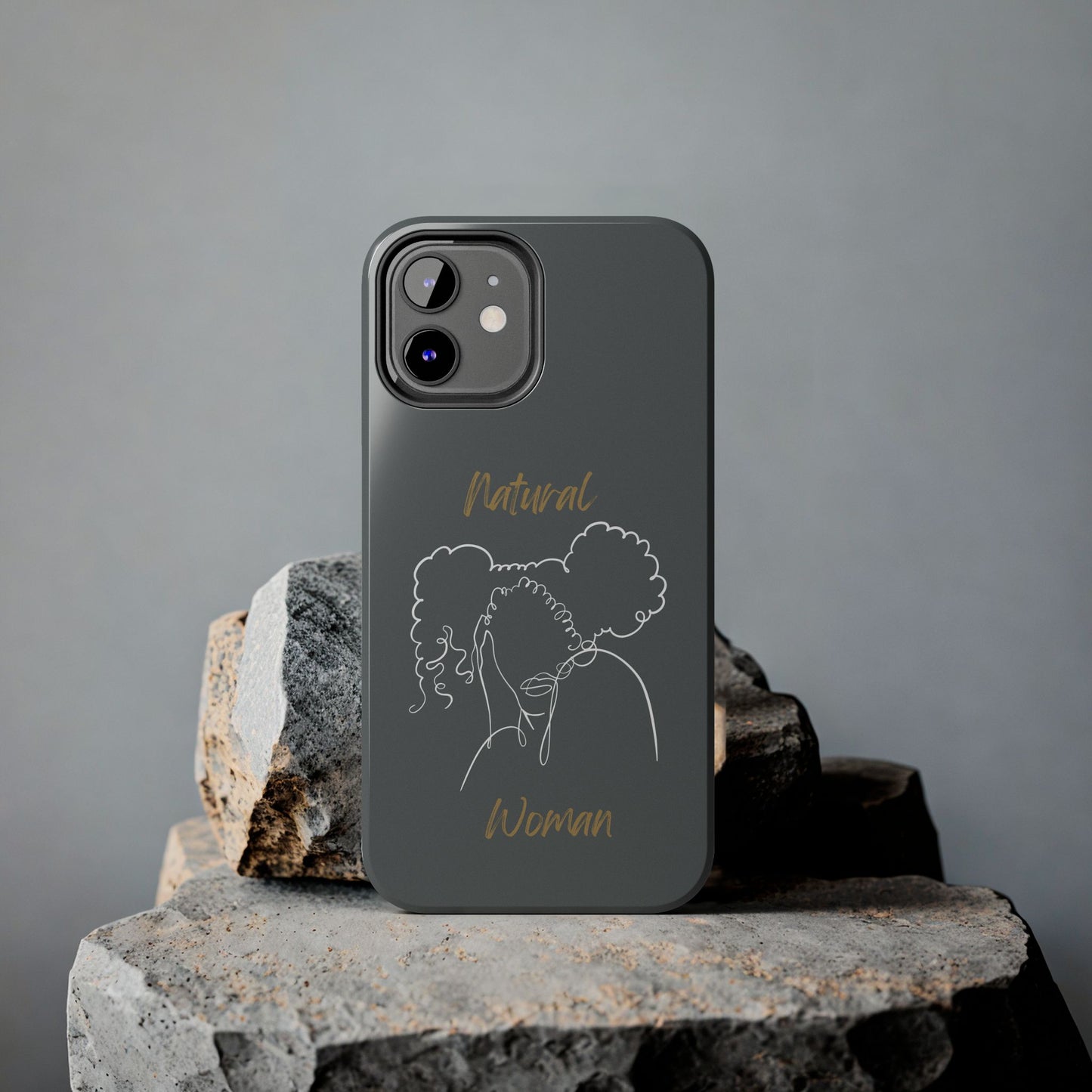 Natural Woman Twin Puffs (WL)Tough Phone Cases DARK GREY