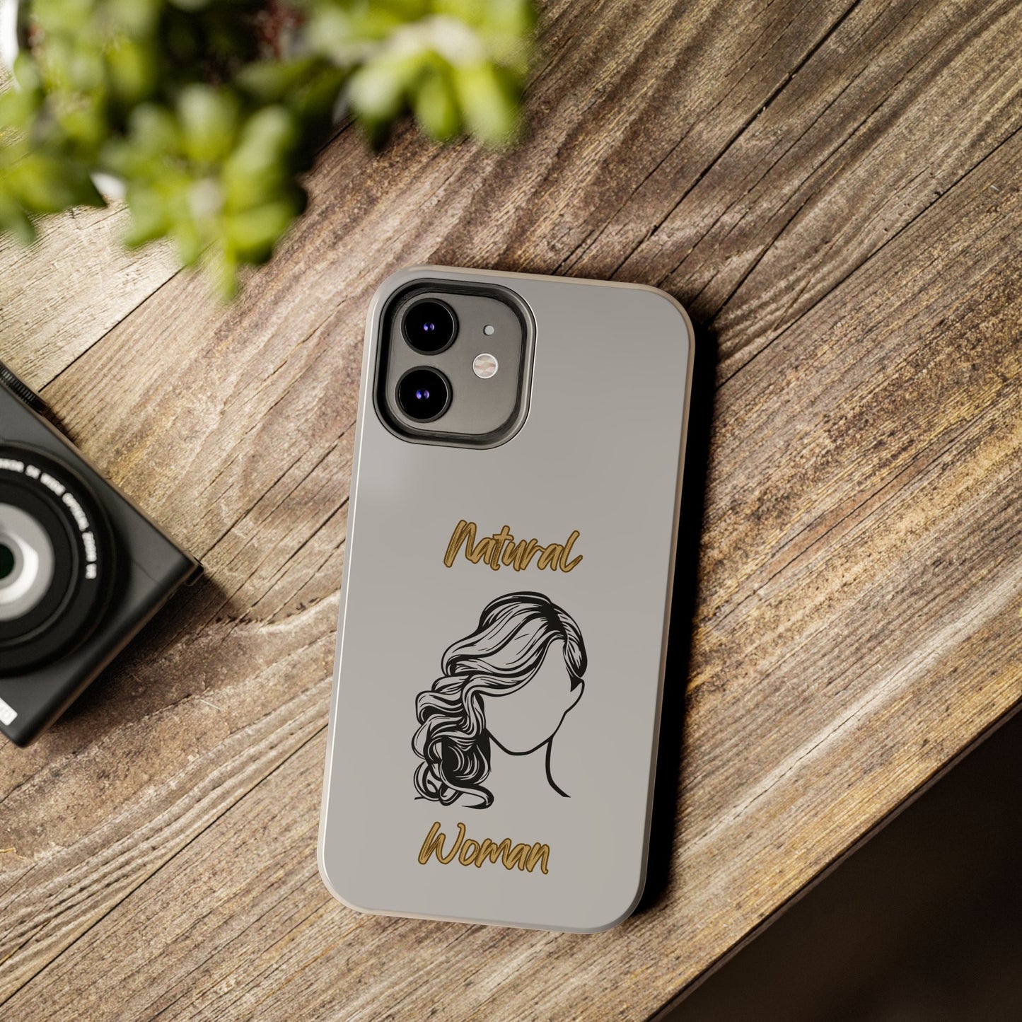 Natural Woman Long Curl (BL)Tough Phone Cases LIGHT GREY