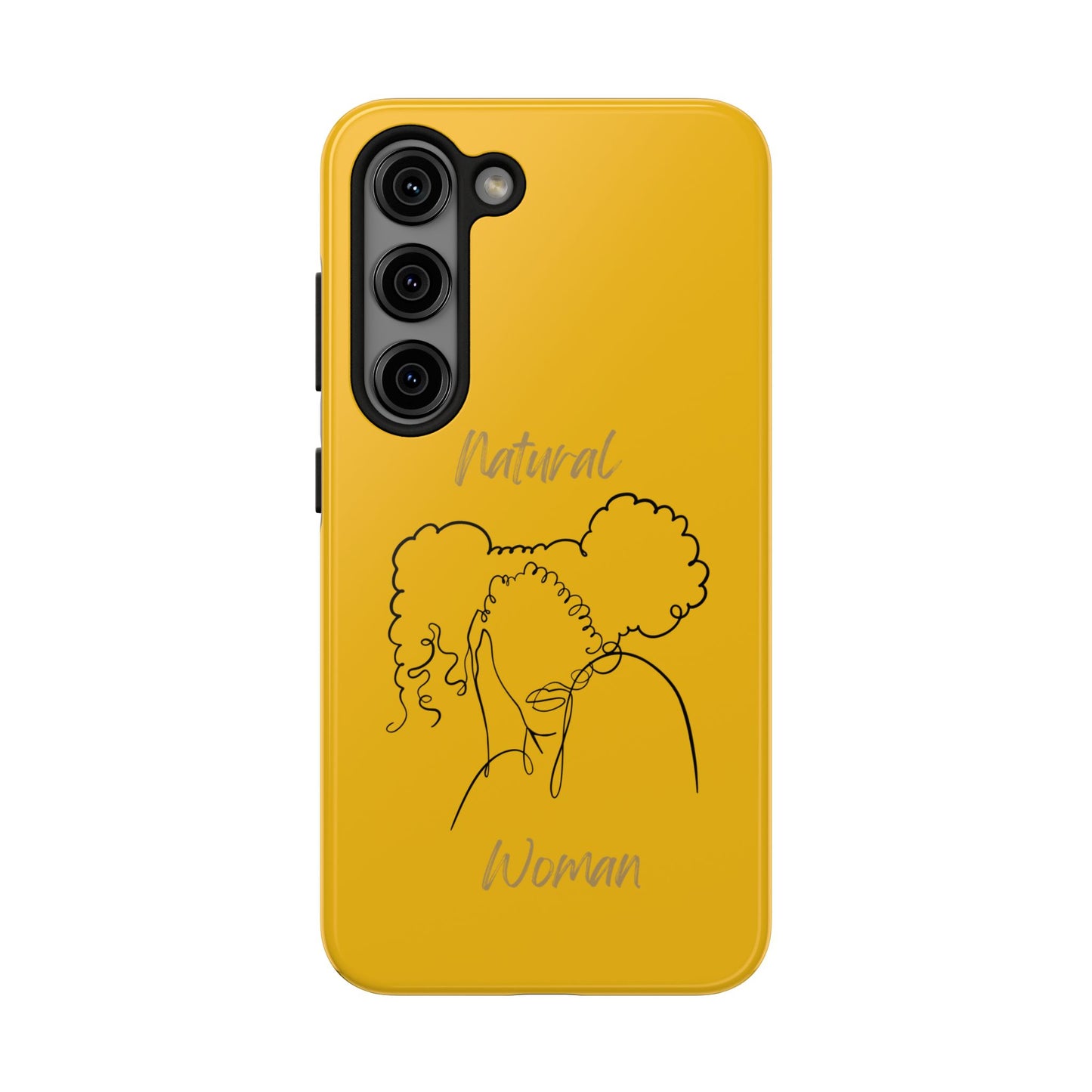 Natural Woman Twin Puffs (BL) Tough Phone Cases YELLOW