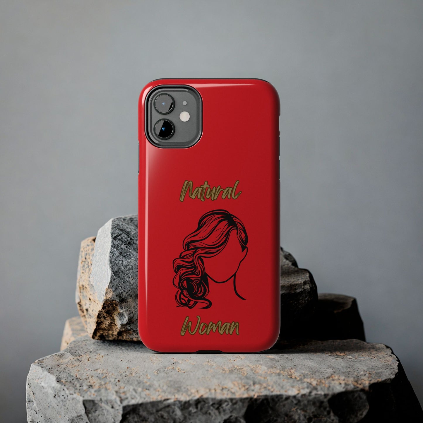 Natural Woman Long Curl (BL)Tough Phone Cases RED