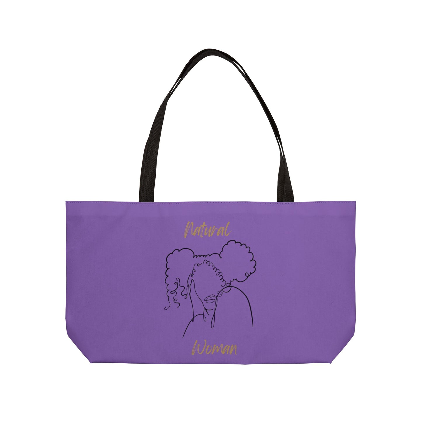 Natural Woman Twin Puffs (BL) Weekender Tote Bag LIGHT PURPLE