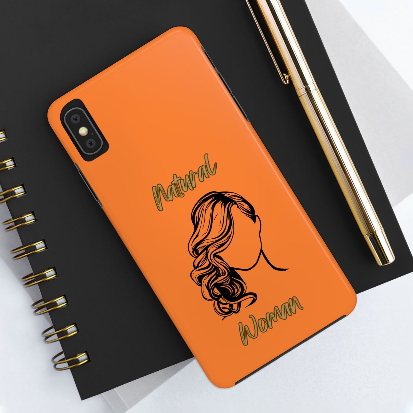 Natural Woman Long Curl (BL)Tough Phone Cases CRUSTA
