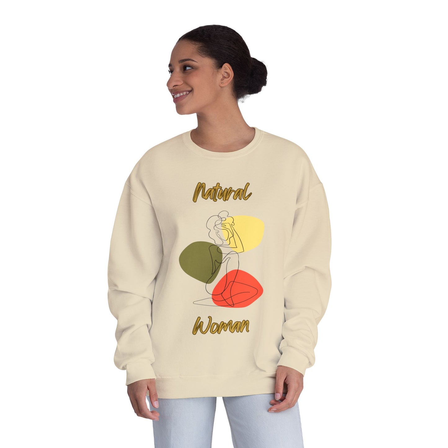 Natural Woman Colorful Pose (BL) Crewneck Sweatshirt