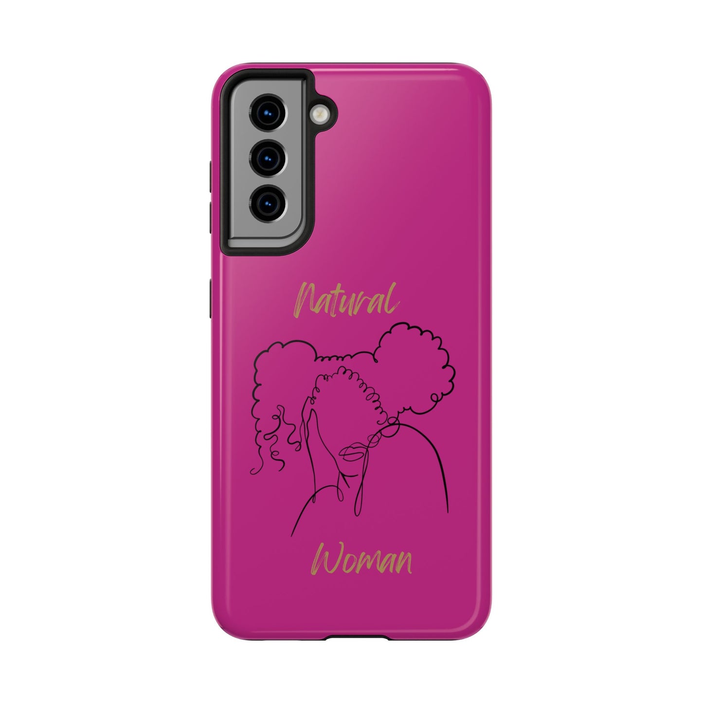 Natural Woman Twin Puffs (BL)Tough Phone Cases PINK
