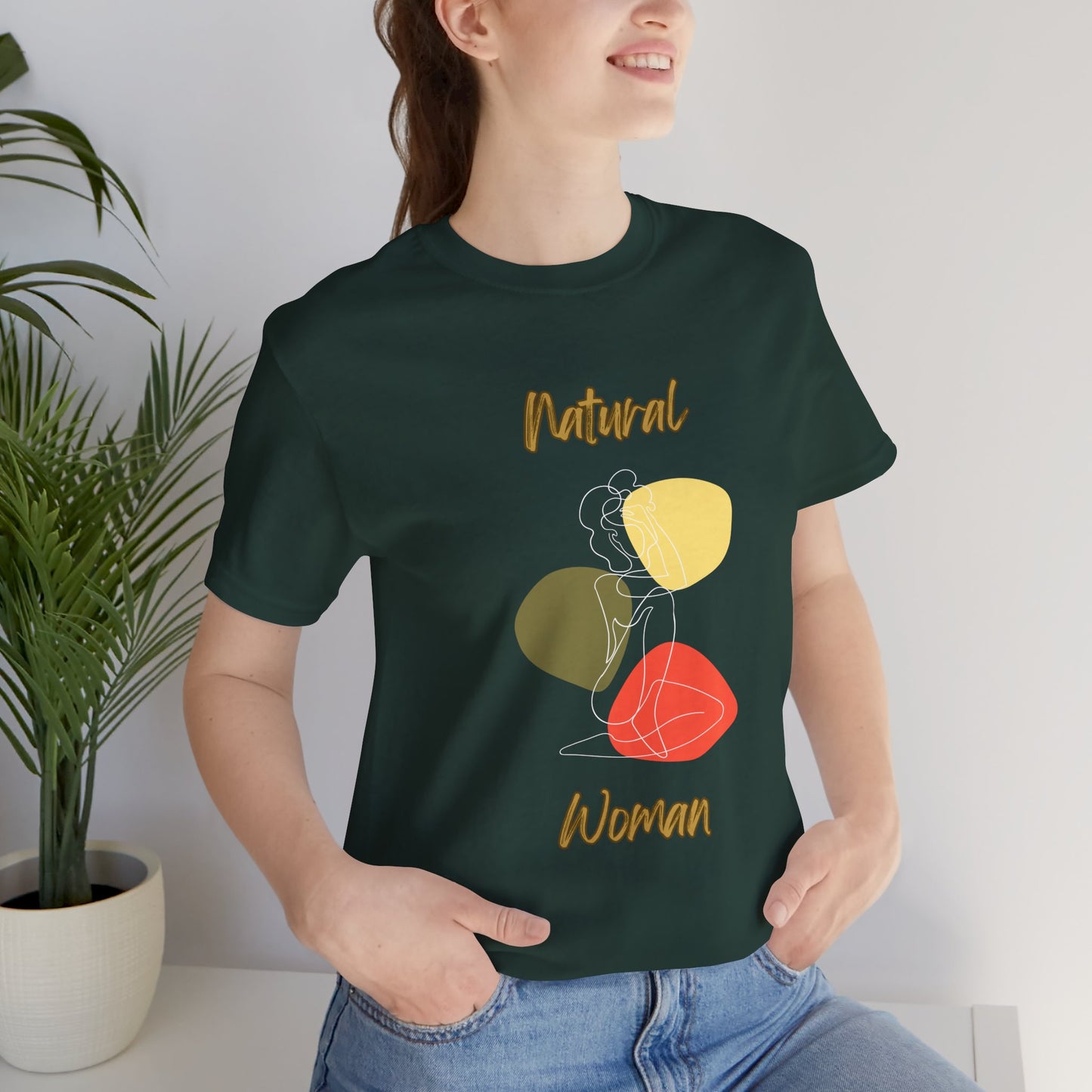 Natural Woman Colorful Pose (WL) Short Sleeve T-Shirt