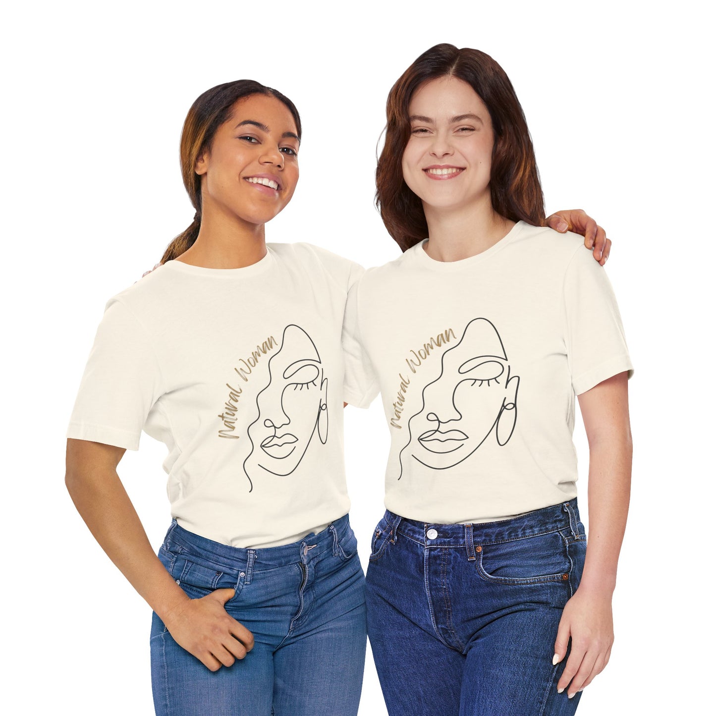 Natural Woman Half Face (BL) Short Sleeve T-Shirt