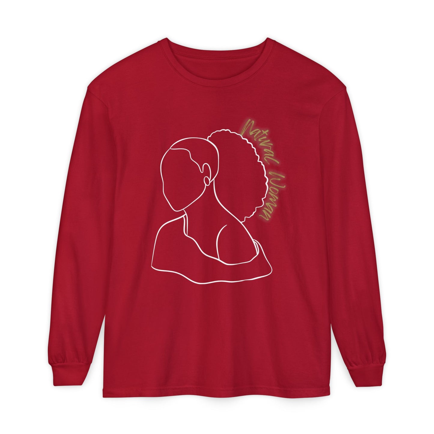 Natural Woman Behind Head Puff (WL) Long Sleeve T-Shirt
