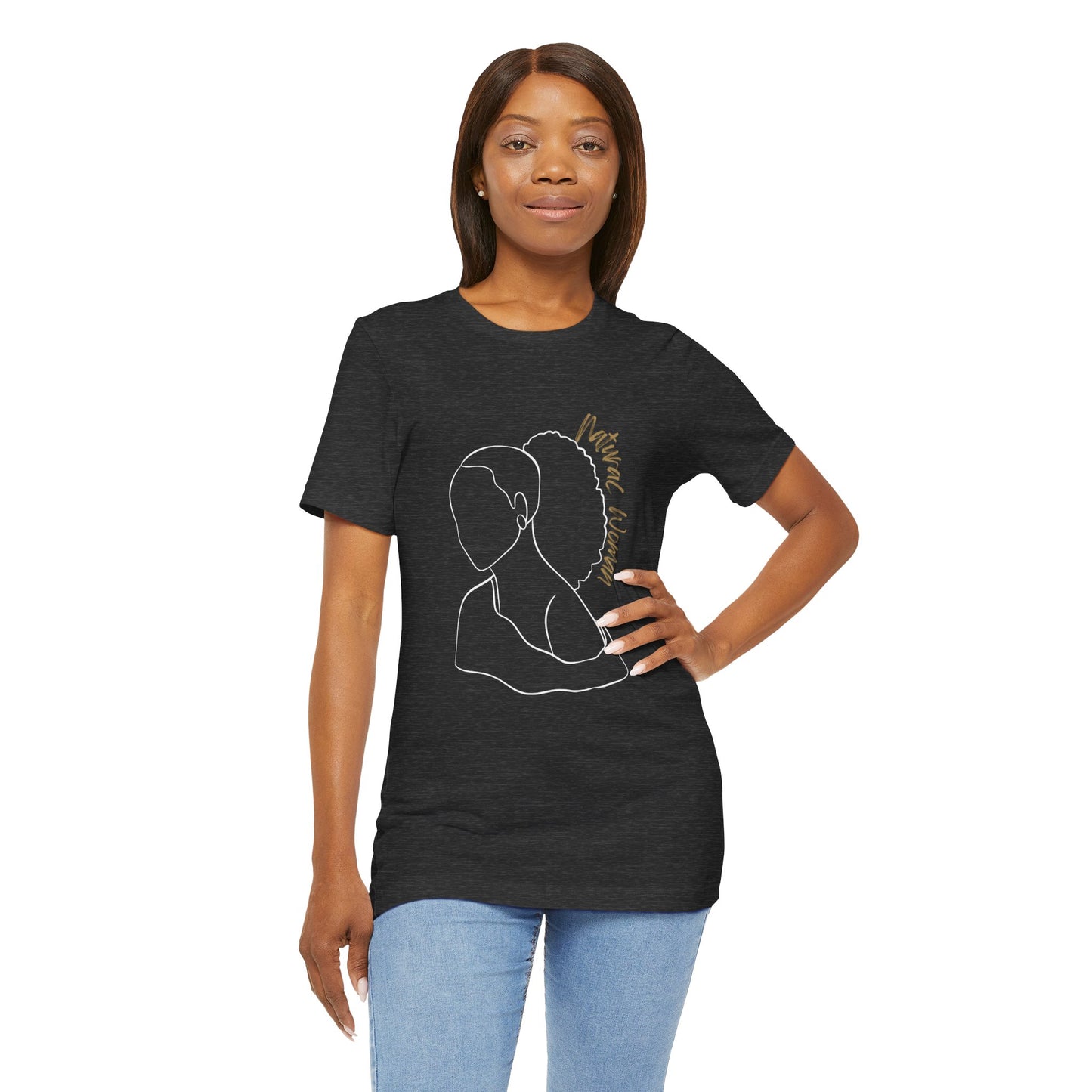 Natural Woman Behind Head Puff (WL) Short Sleeve T-Shirt