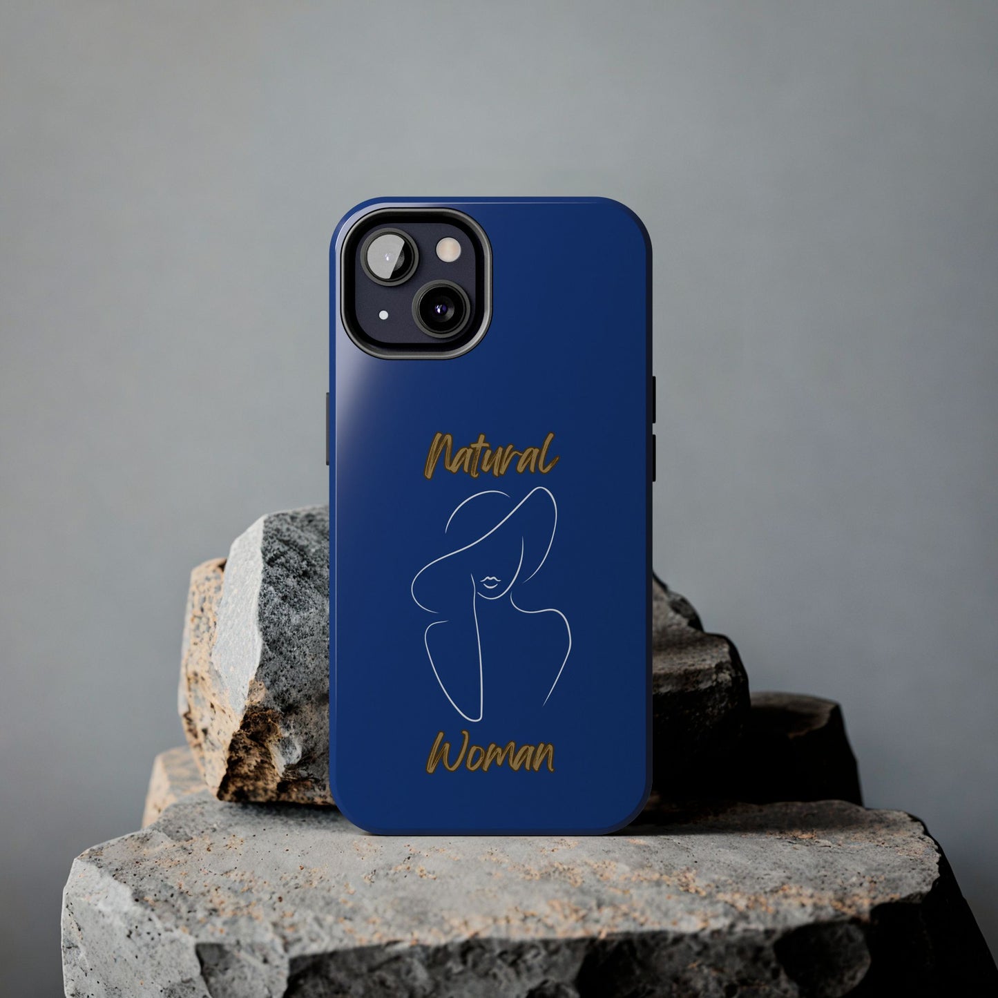 Natural Woman Sun Hat (WL) Tough Phone Cases DARK BLUE