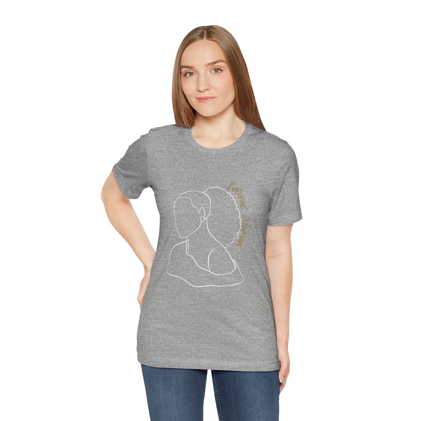 Natural Woman Behind Head Puff (WL) Short Sleeve T-Shirt