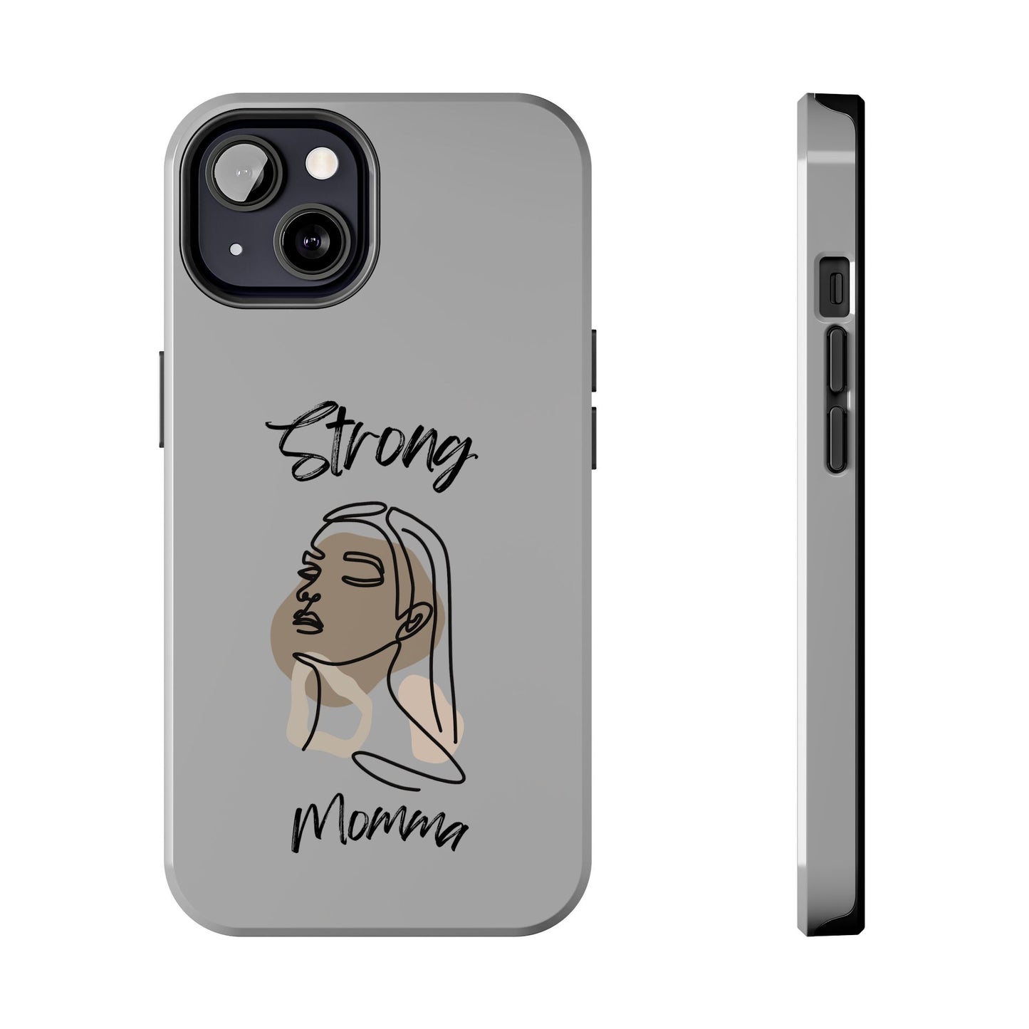 STRONG MOMMA Samsung Galaxy Tough Phone Cases (BL) Light Grey