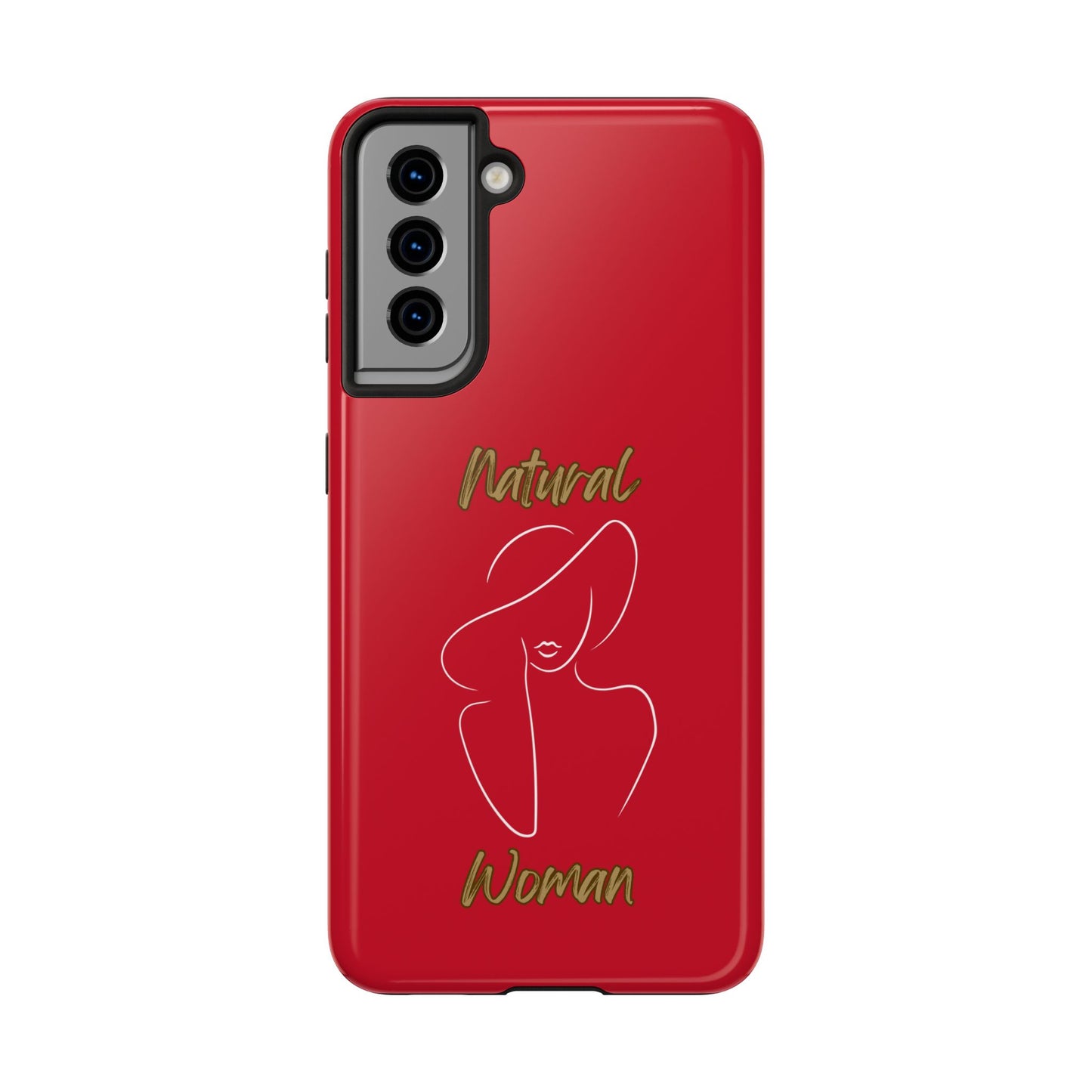 Natural Woman Sun Hat (WL) Tough Phone Cases DARK RED