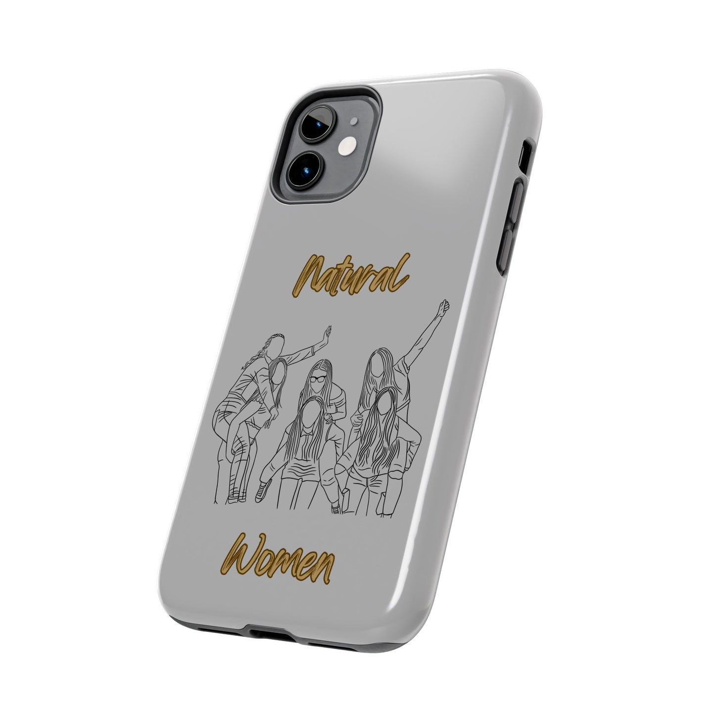 Natural Woman Piggy Back (BL)Tough Phone Cases LIGHT GREY