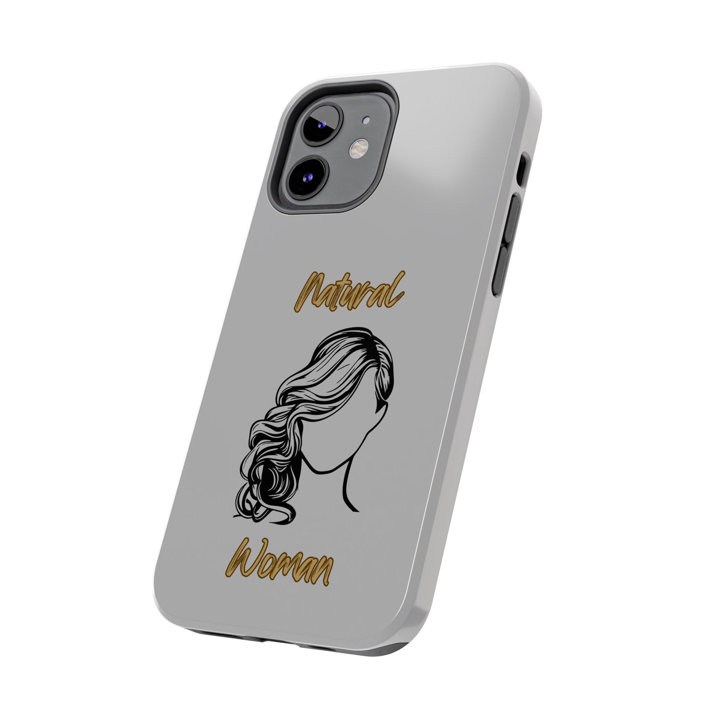 Natural Woman Long Curl (BL)Tough Phone Cases LIGHT GREY