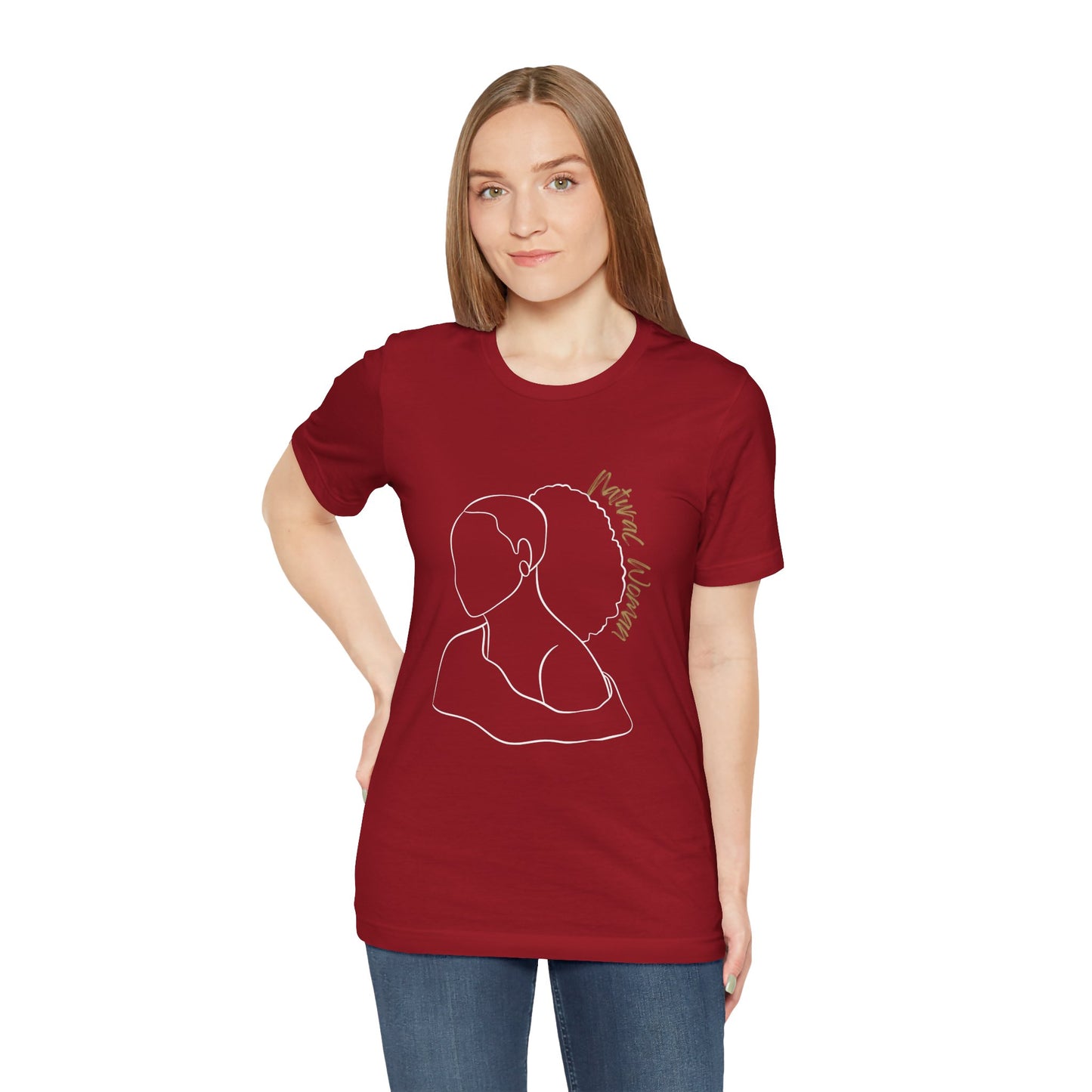 Natural Woman Behind Head Puff (WL) Short Sleeve T-Shirt