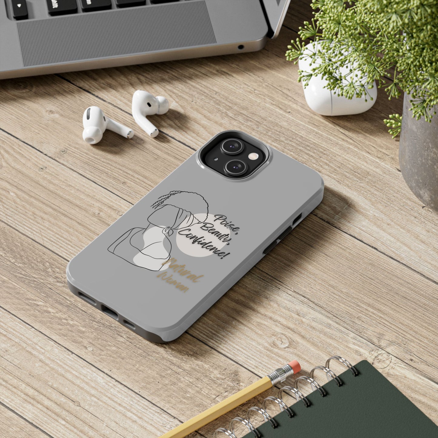 Natural woman Puff (BL)Tough Phone Cases LIGHT GREY