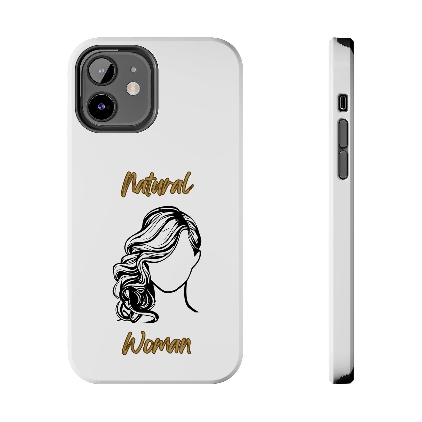 Natural Woman Long Curl (BL)Tough Phone Cases WHITE
