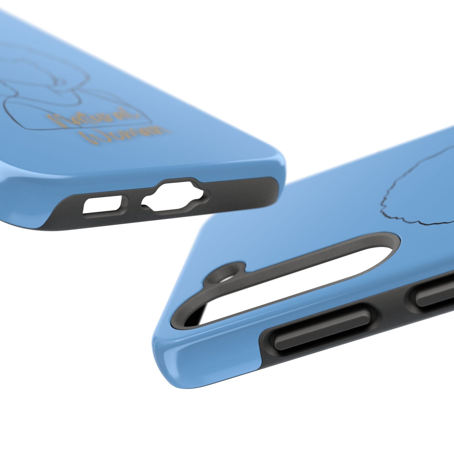 Natural Woman Afro (BL)Tough Phone Cases LIGHT BLUE