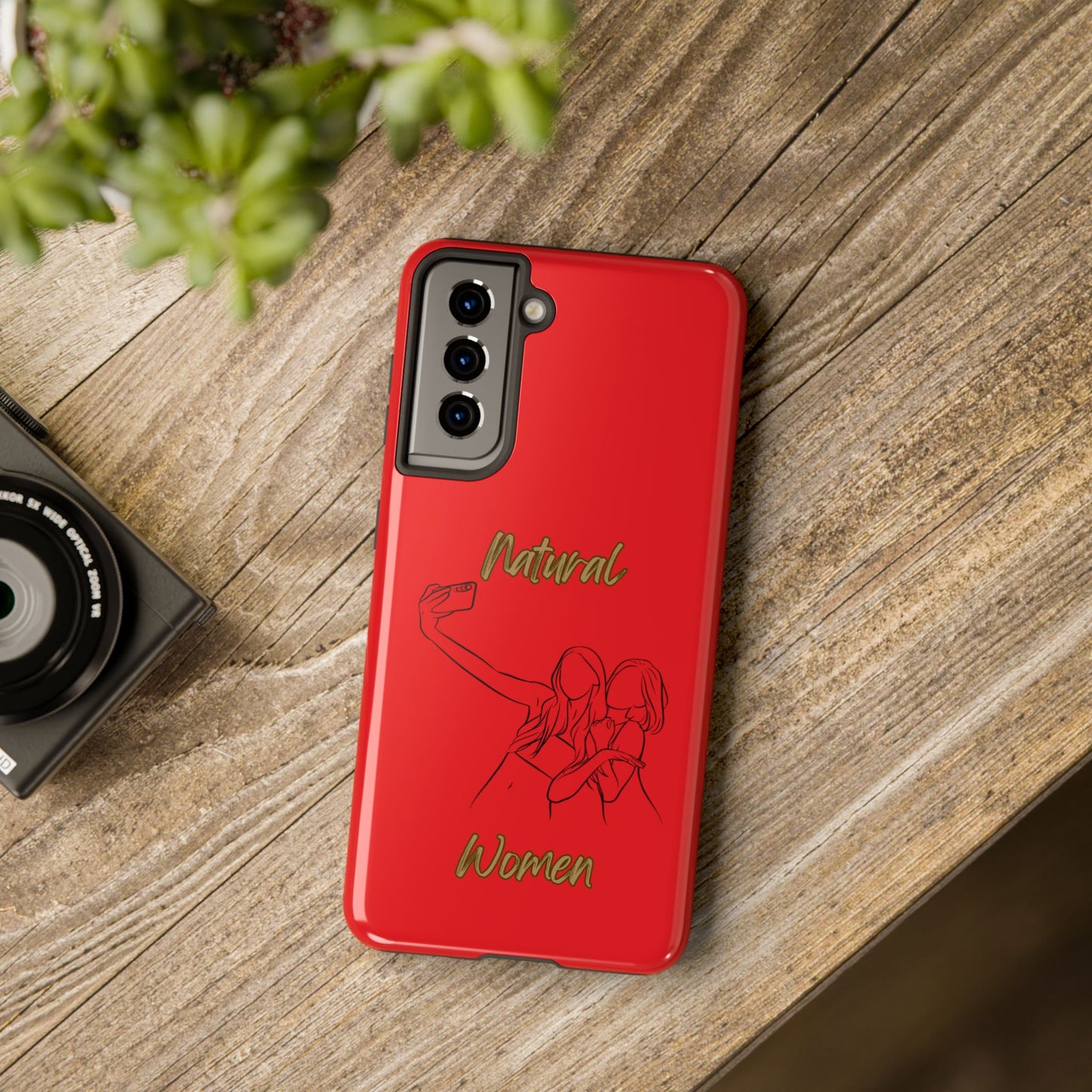 Natural Woman Friends Selfie (BL)Tough Phone Cases RED