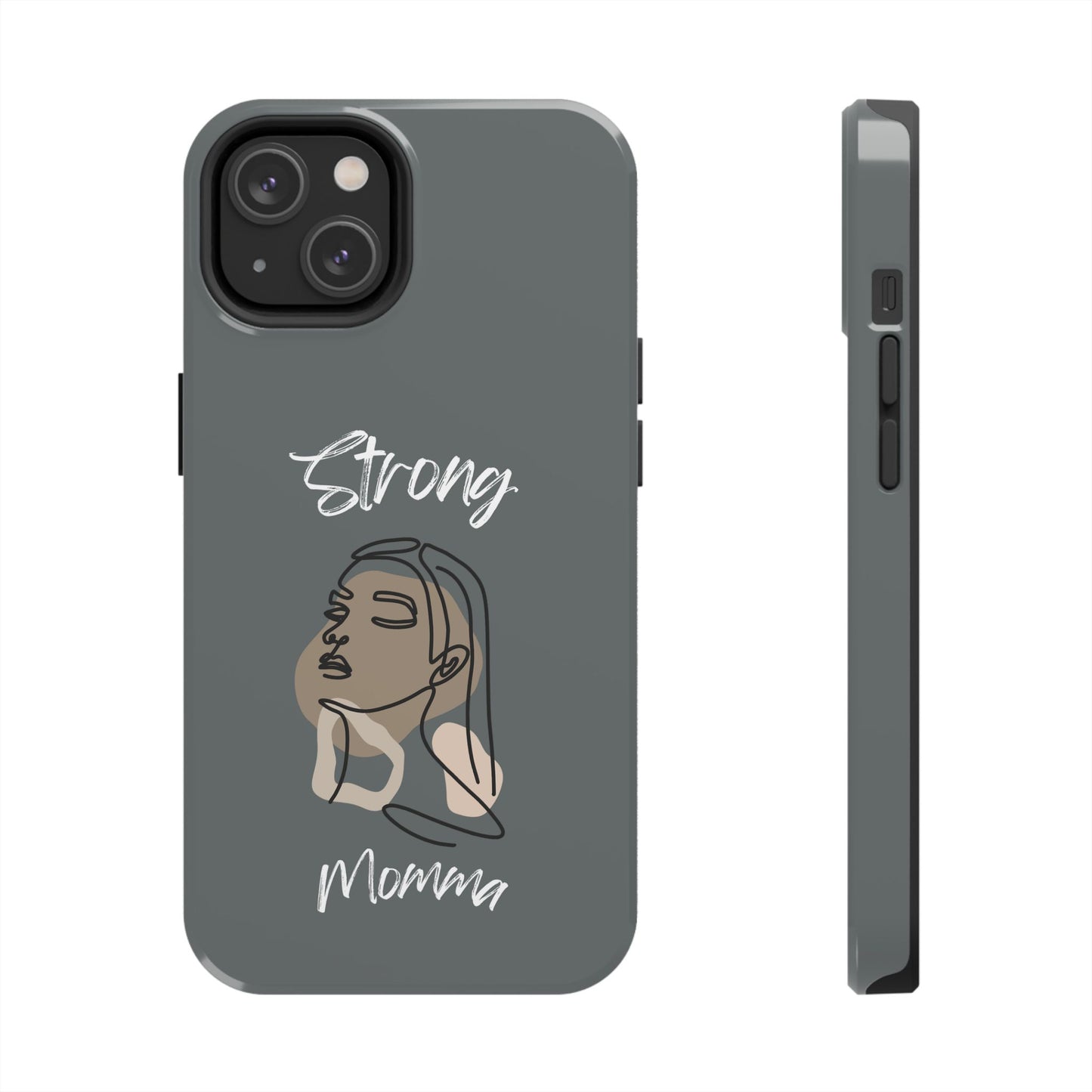 Strong Momma (WL) Tough Phone Cases DARK GREY