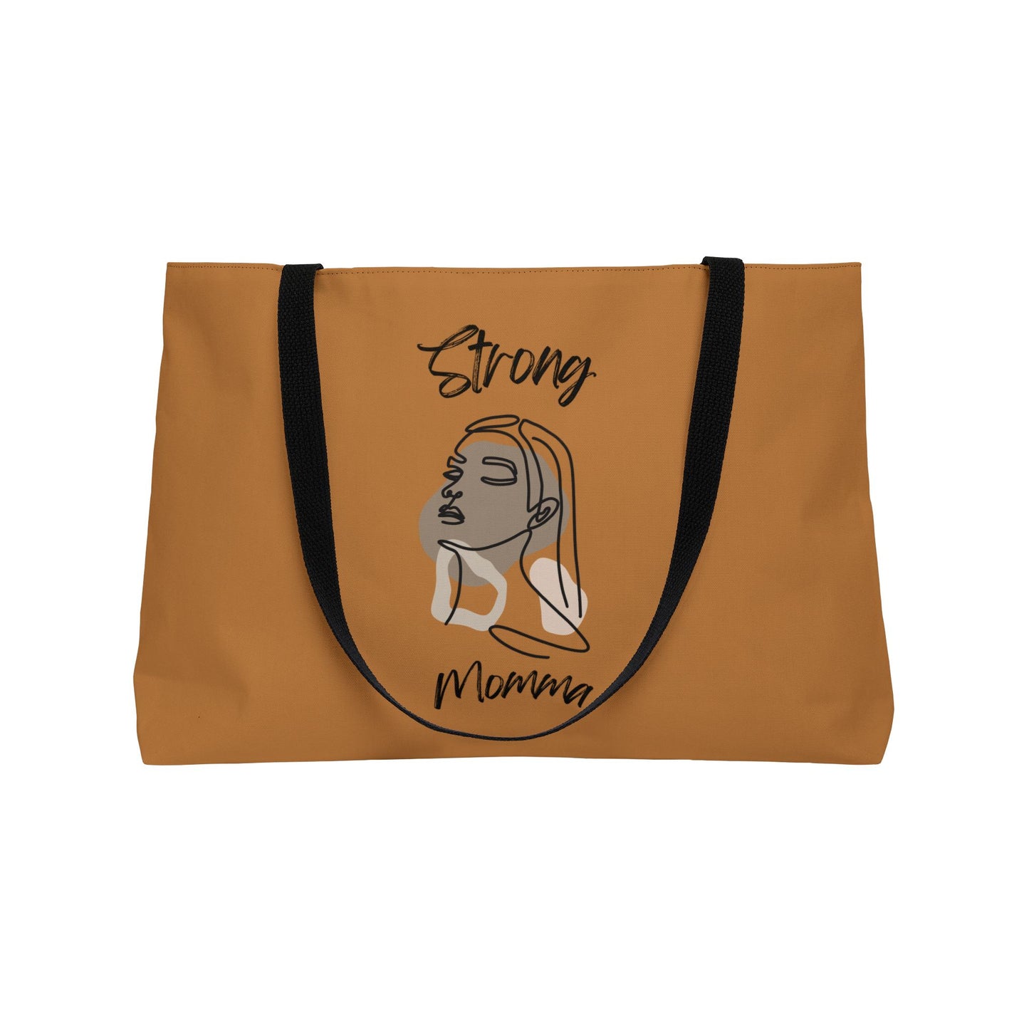 Strong Momma (BL) Weekender Tote Bag LIGHT BROWN