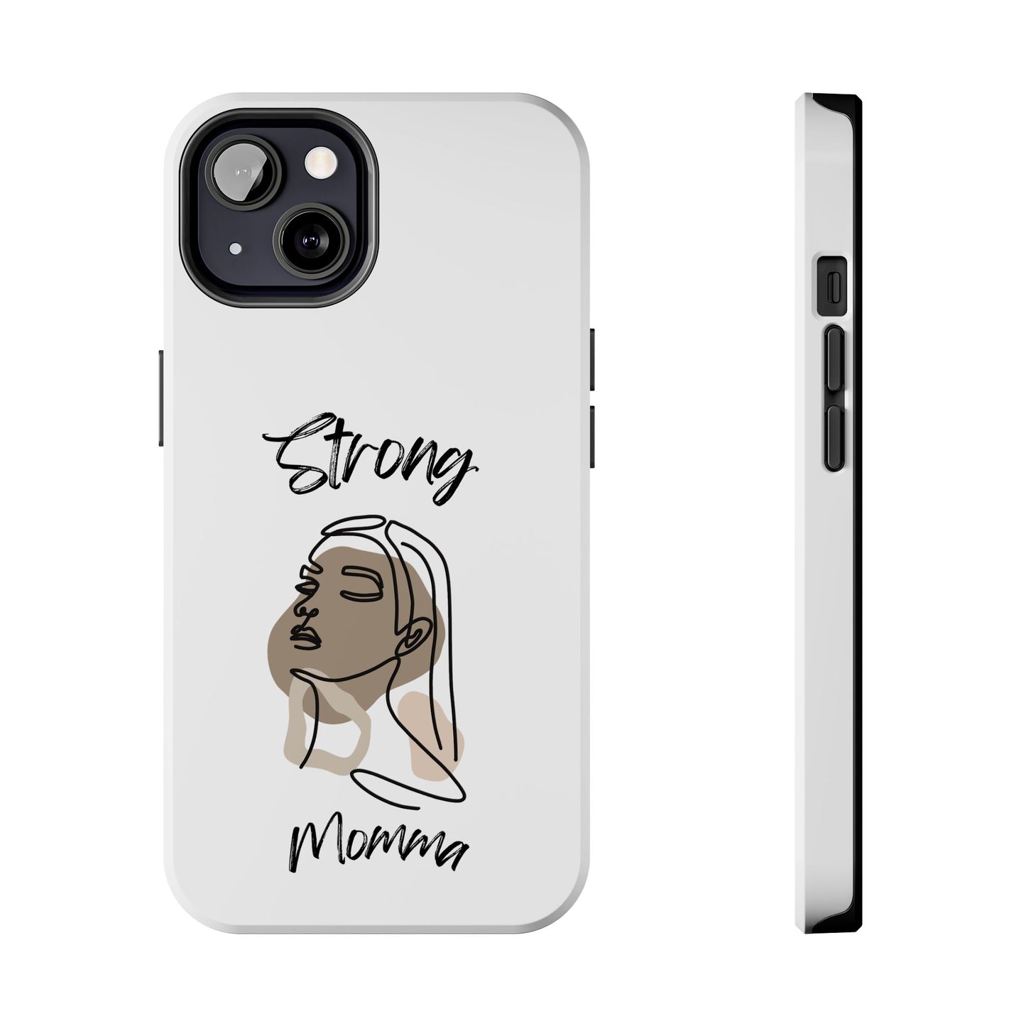 STRONG MOMMA Samsung Galaxy Tough Phone Cases (BL) White
