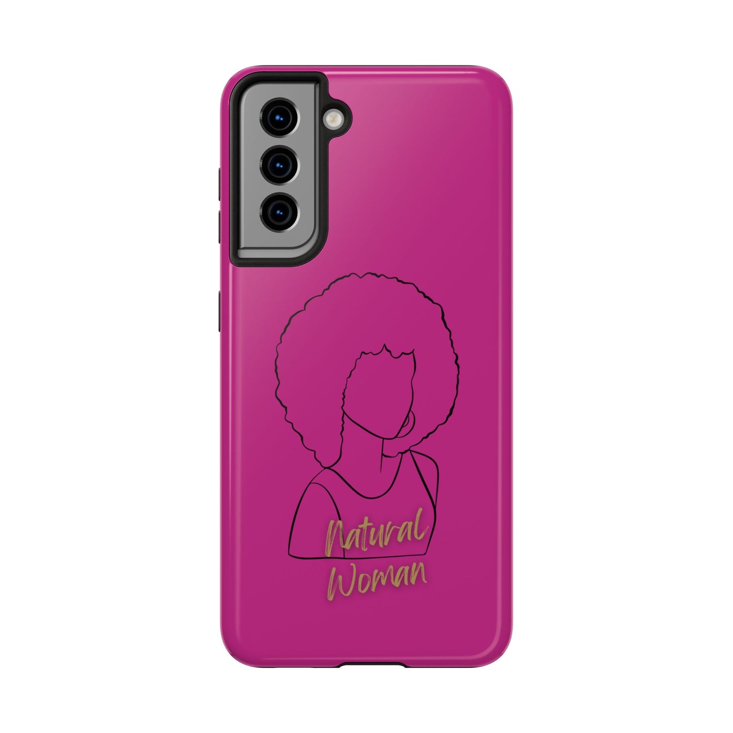 Natural Woman Afro (BL)Tough Phone Cases PINK