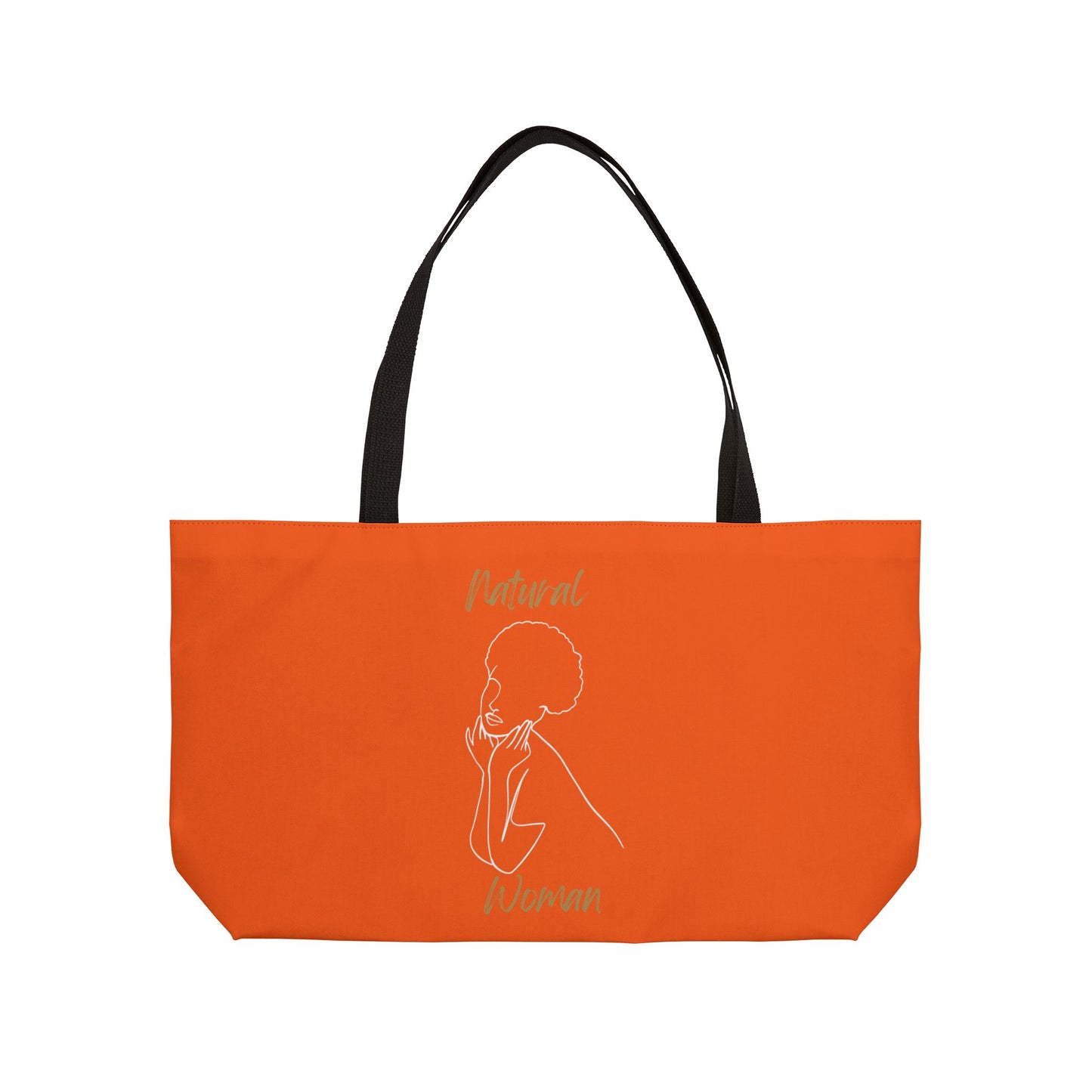 Natural Woman Cute Afro (WL) Weekender Tote Bag ORANGE