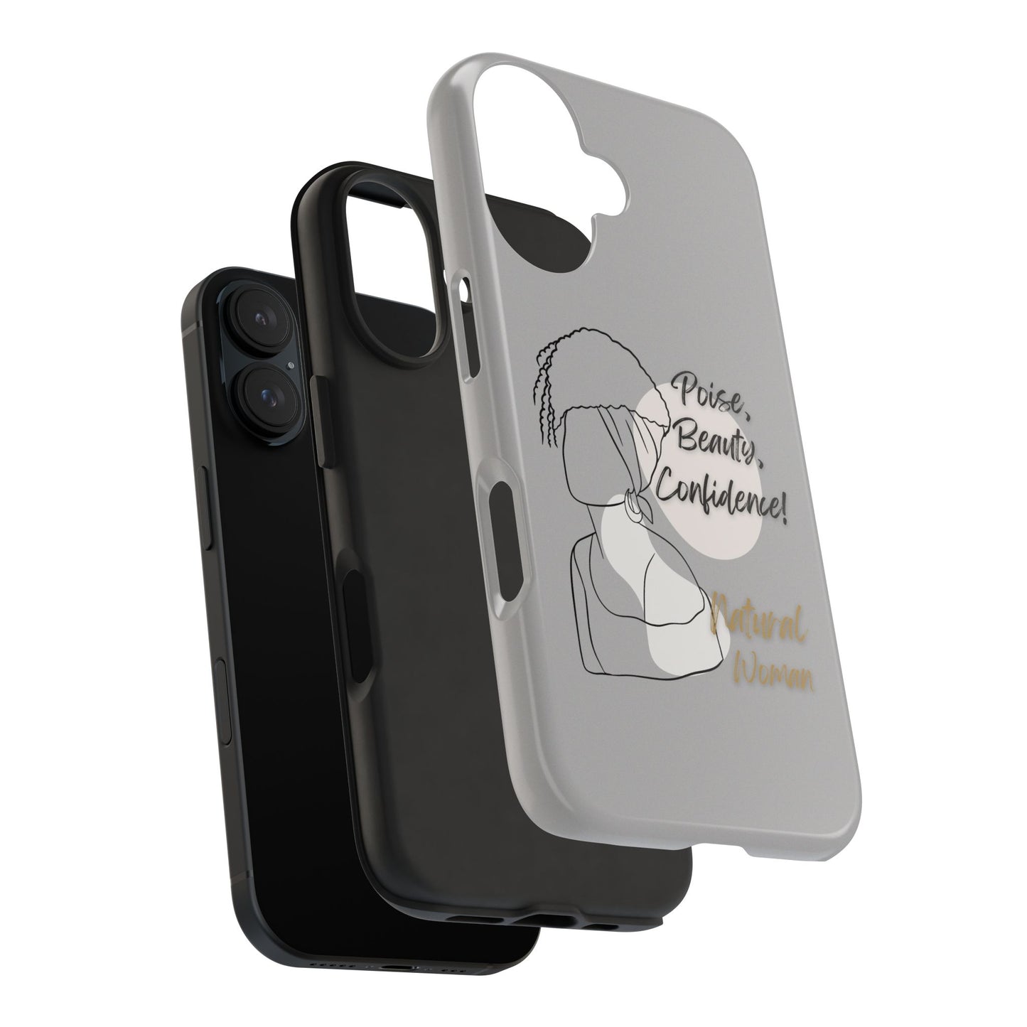 Natural woman Puff (BL)Tough Phone Cases LIGHT GREY