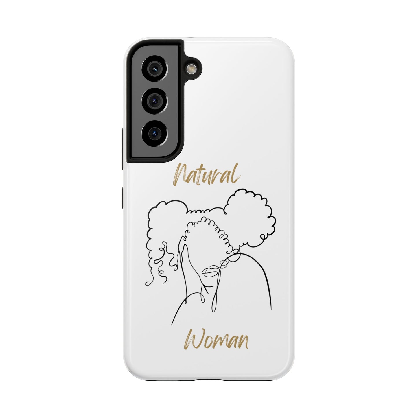 Natural Woman Twin Puffs (BL) Tough Phone Case WHITE