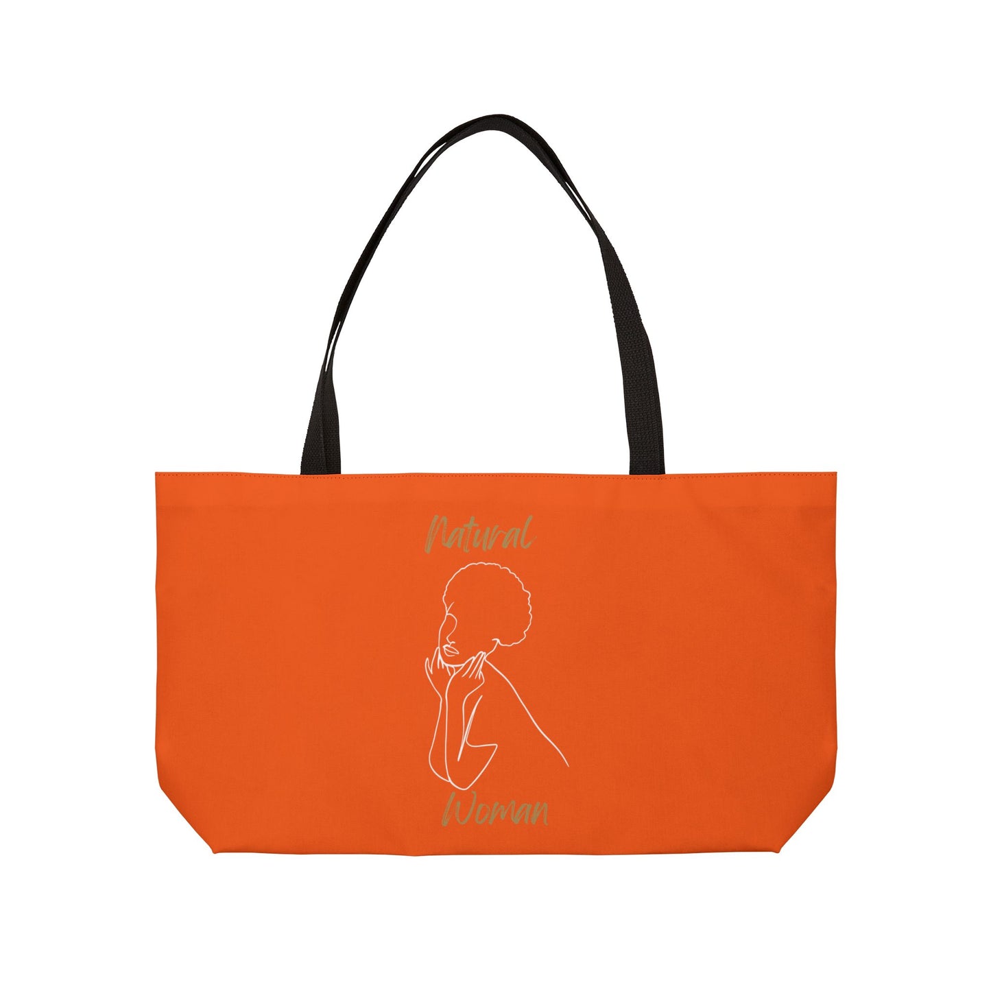 Natural Woman Cute Afro (WL) Weekender Tote Bag ORANGE