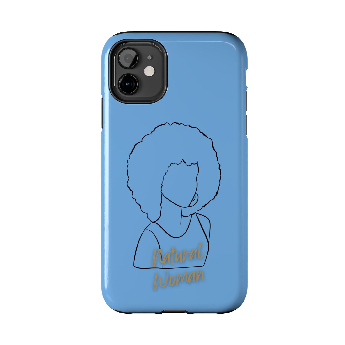 Natural Woman Afro (BL)Tough Phone Cases LIGHT BLUE