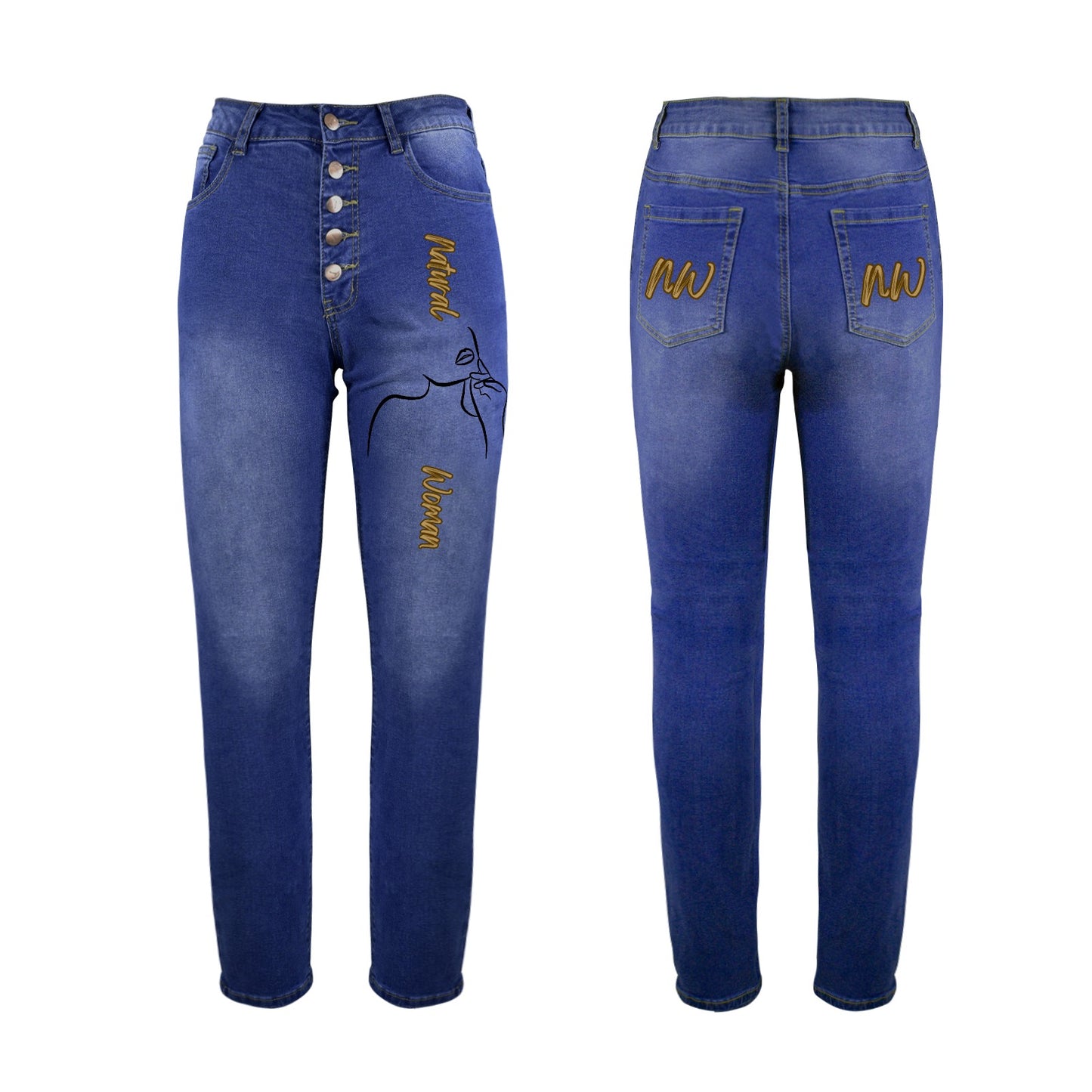 Natural Woman CHIN UP (BL) Crafted Women's Denim Jeans