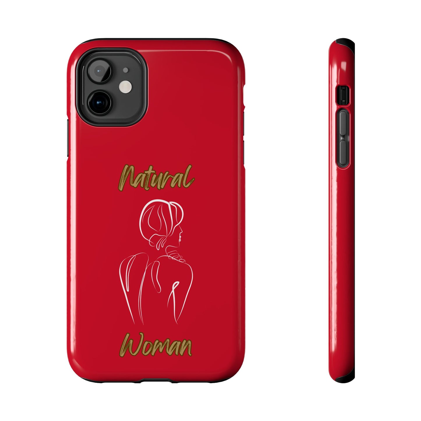 Natural Woman Back (WL)Tough Phone Cases DARK RED