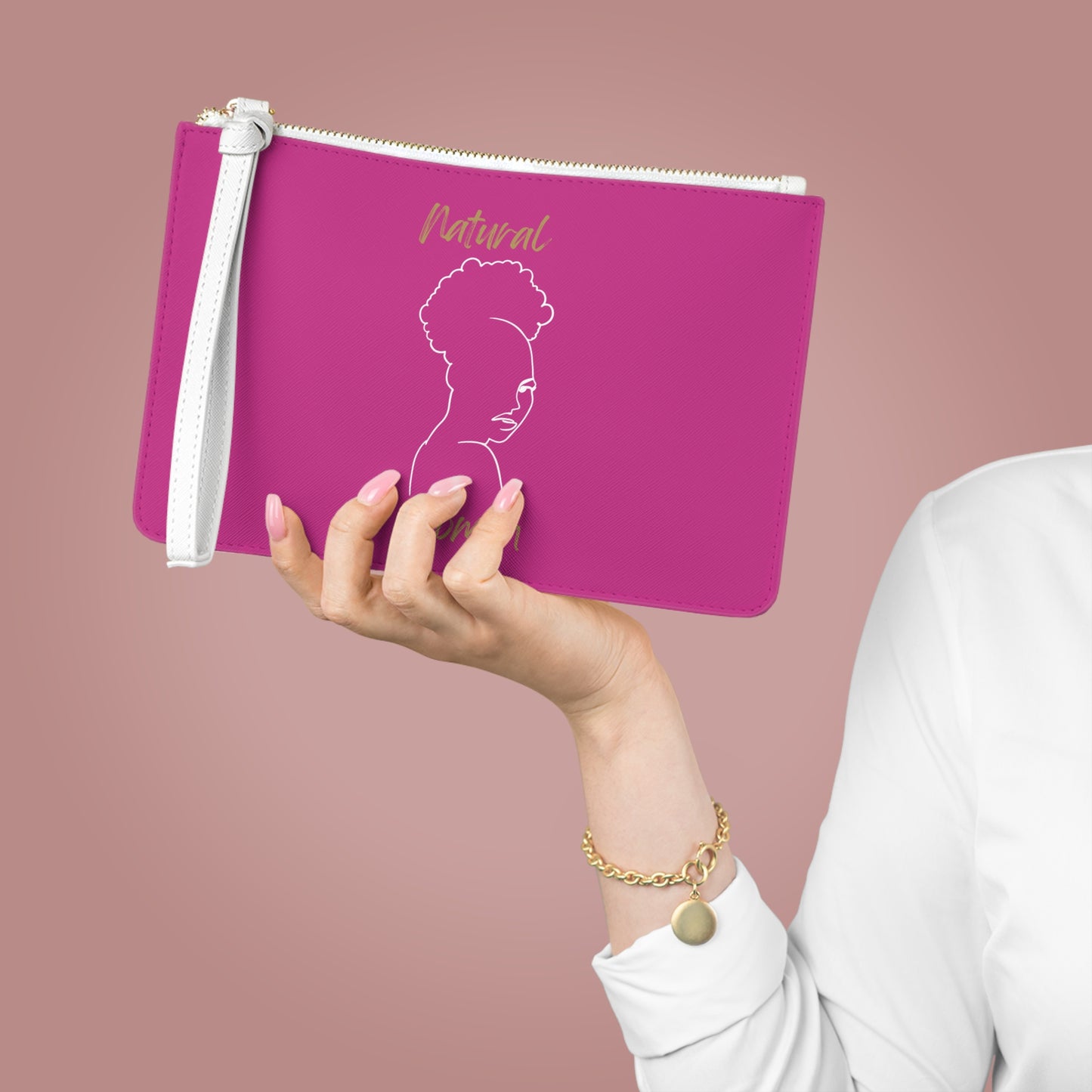 Natural Woman Twist Afro (WL) Clutch Bag PINK