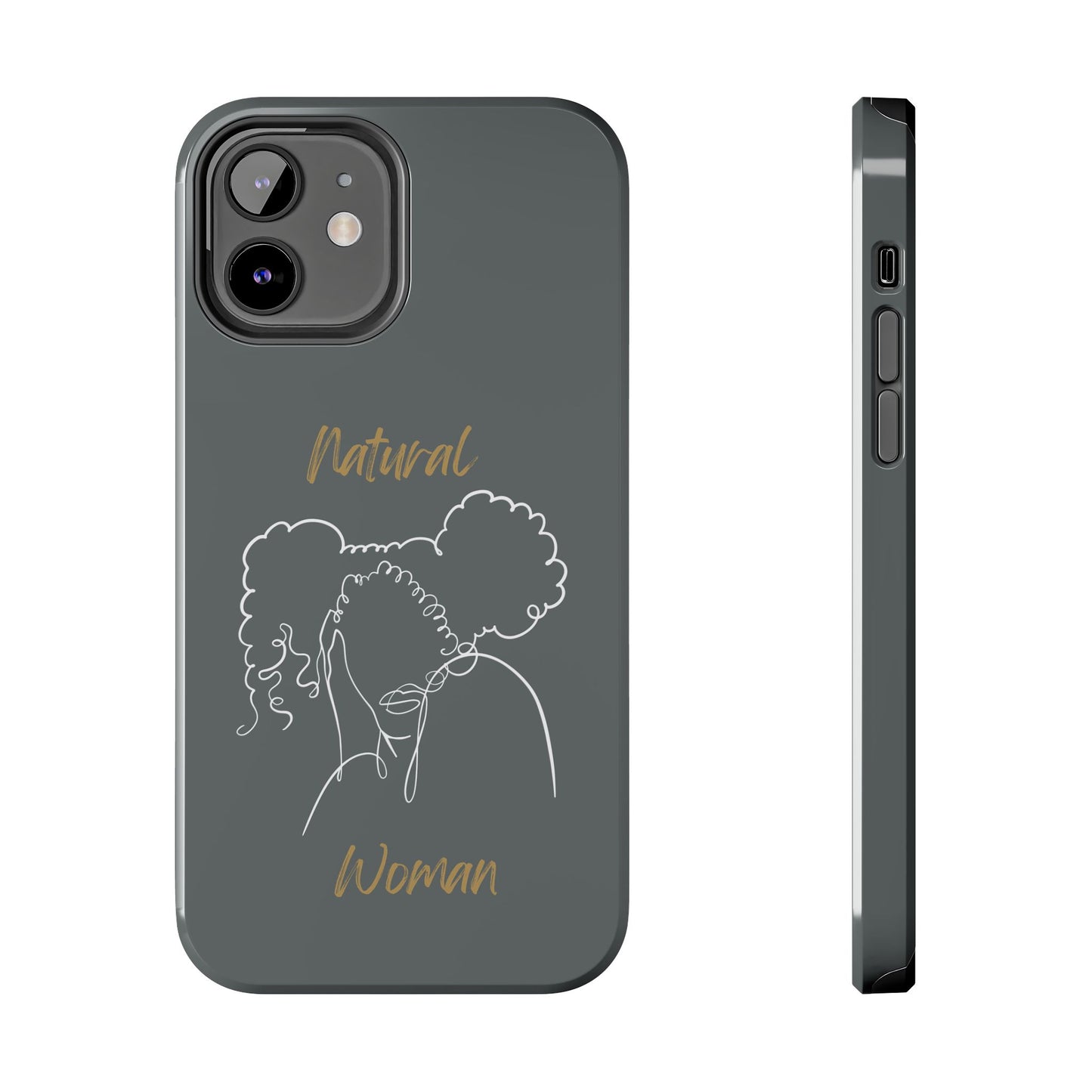 Natural Woman Twin Puffs (WL)Tough Phone Cases DARK GREY