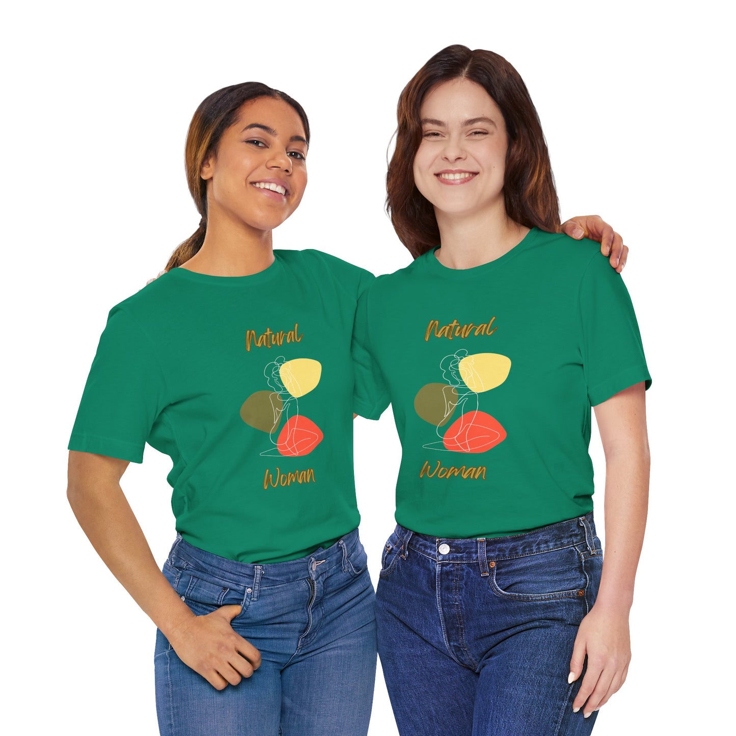 Natural Woman Colorful Pose (WL) Short Sleeve T-Shirt