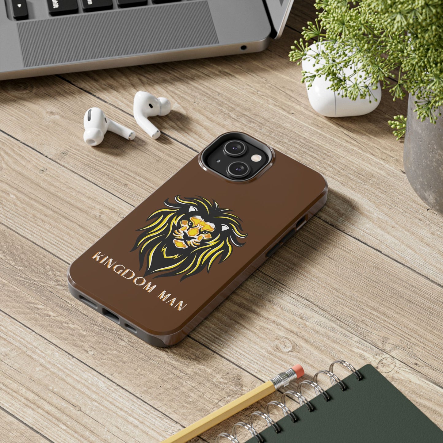 Kingdom Man (White-Gold Label) Tough Phone Case BROWN