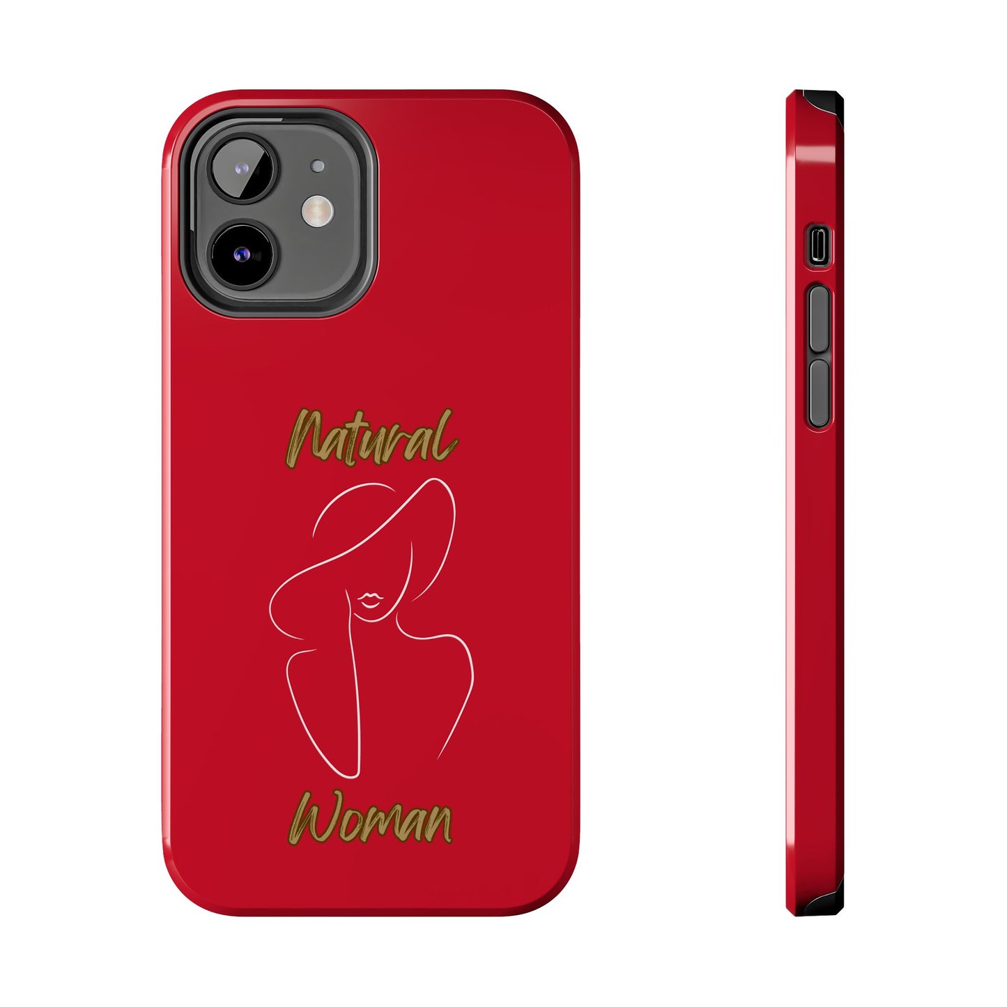 Natural Woman Sun Hat (WL) Tough Phone Cases DARK RED