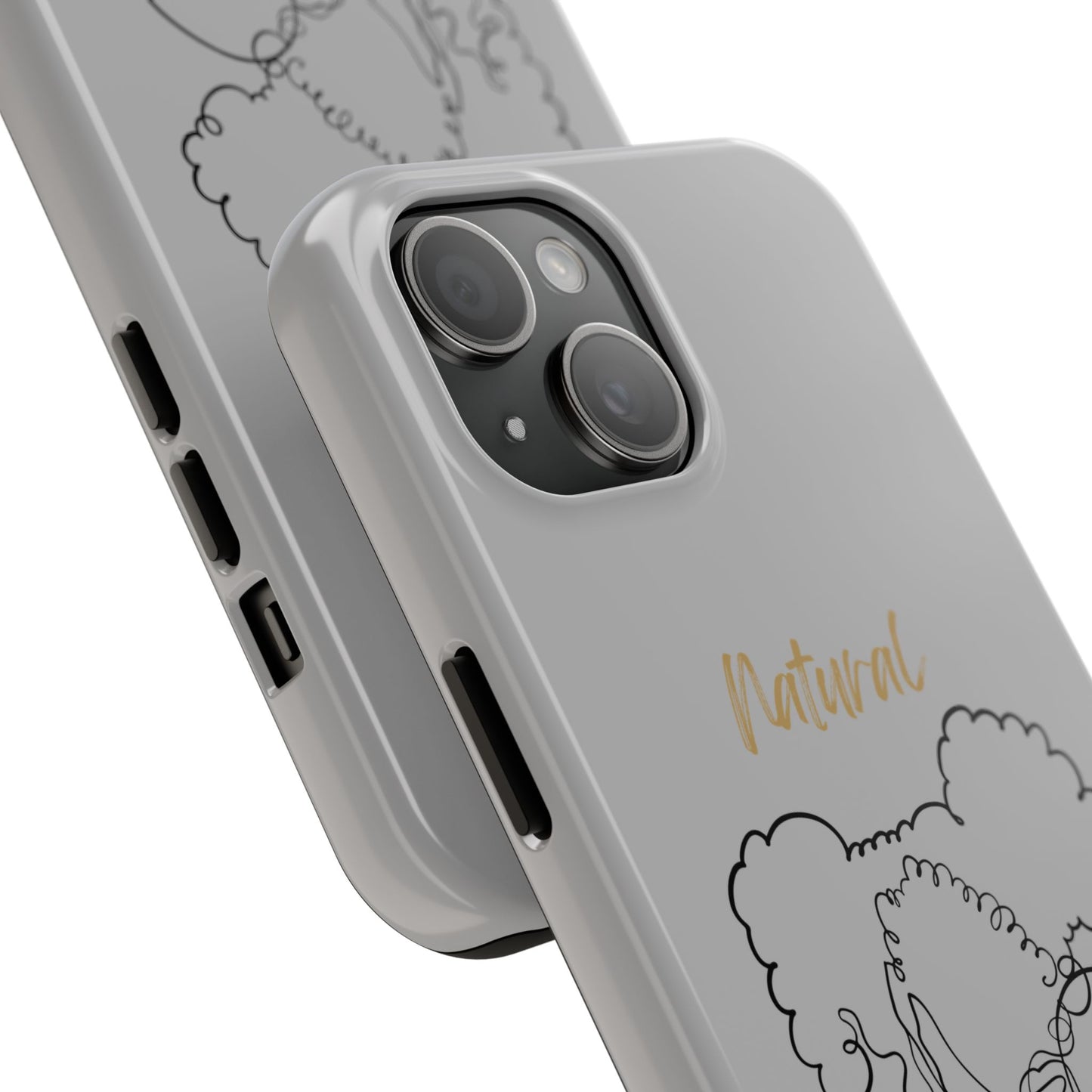 Natural Woman Twin Puffs (BL) Tough Phone Cases LIGHT GREY
